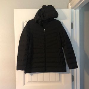 Black puffy winter jacket